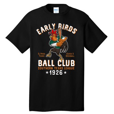 El Paso Early Birds Retro Minor League Baseball Team Tall T-Shirt