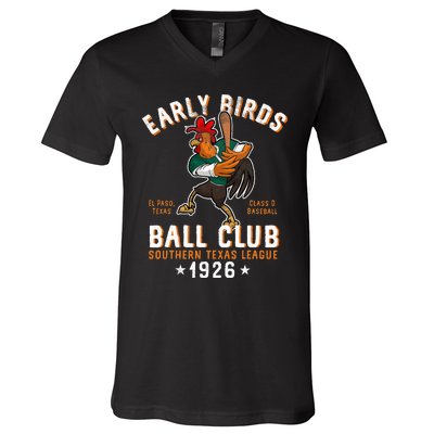 El Paso Early Birds Retro Minor League Baseball Team V-Neck T-Shirt