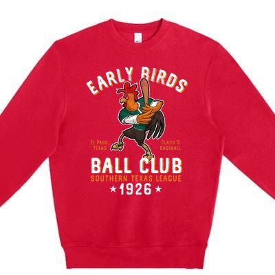 El Paso Early Birds Retro Minor League Baseball Team Premium Crewneck Sweatshirt