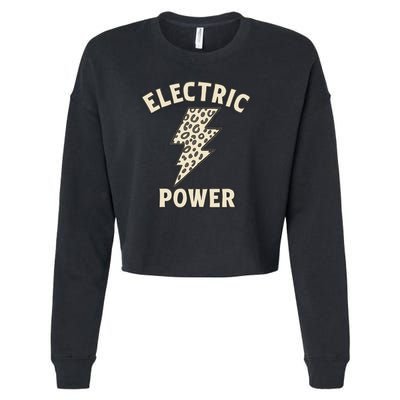 Electric Power Cropped Pullover Crew