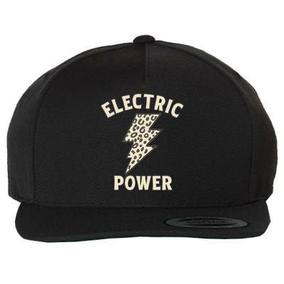 Electric Power Wool Snapback Cap