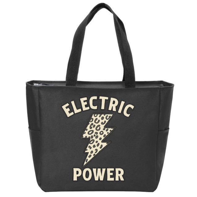 Electric Power Zip Tote Bag