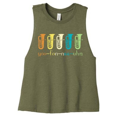 Euphonium Player Euphoniumist Brass Horn Women's Racerback Cropped Tank