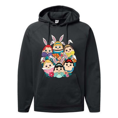 Easter Princesses Easter Day Princess Girl Easter Princess Squad Performance Fleece Hoodie