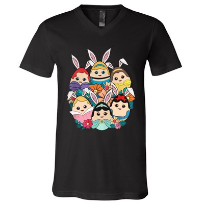 Easter Princesses Easter Day Princess Girl Easter Princess Squad V-Neck T-Shirt