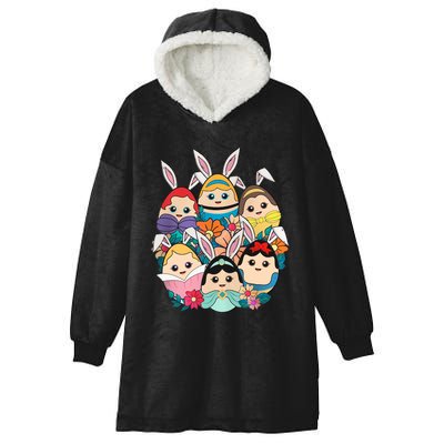 Easter Princesses Easter Day Princess Girl Easter Princess Squad Hooded Wearable Blanket