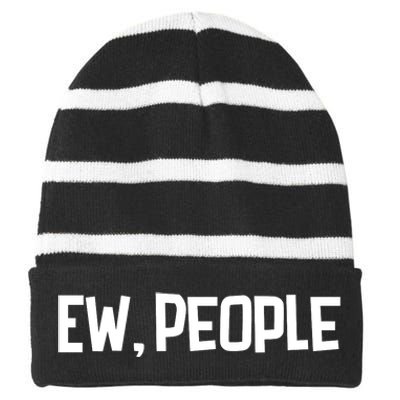 Ew , People Striped Beanie with Solid Band