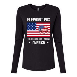 Elephant Pox Womens Cotton Relaxed Long Sleeve T-Shirt