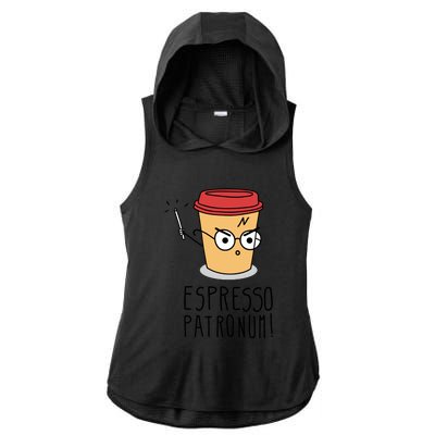 Espresso Patronum Ladies PosiCharge Tri-Blend Wicking Draft Hoodie Tank