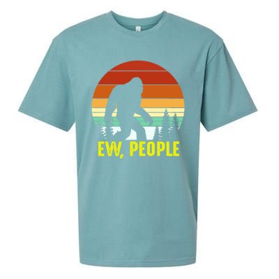 Ew People, Funny Bigfoot Introvert Antisocial Nature Hiking Sueded Cloud Jersey T-Shirt