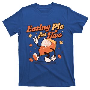 Eating Pie For Two Thanksgiving Pregnancy Announcet Funny Gift T-Shirt