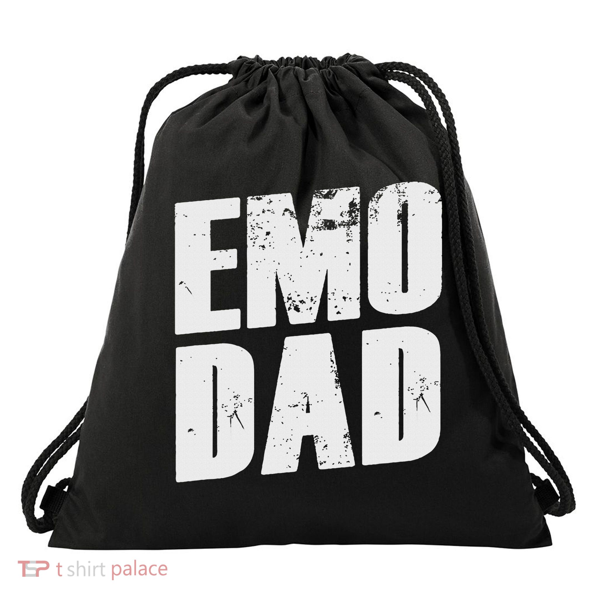 Emo Punk Funny 2000s 00s Emo Dad Drawstring Bag