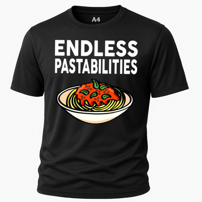 Endless Pastabilities Funny Pasta Spaghetti Cooling Performance Crew T-Shirt