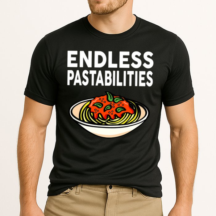 Endless Pastabilities Funny Pasta Spaghetti Cooling Performance Crew T-Shirt