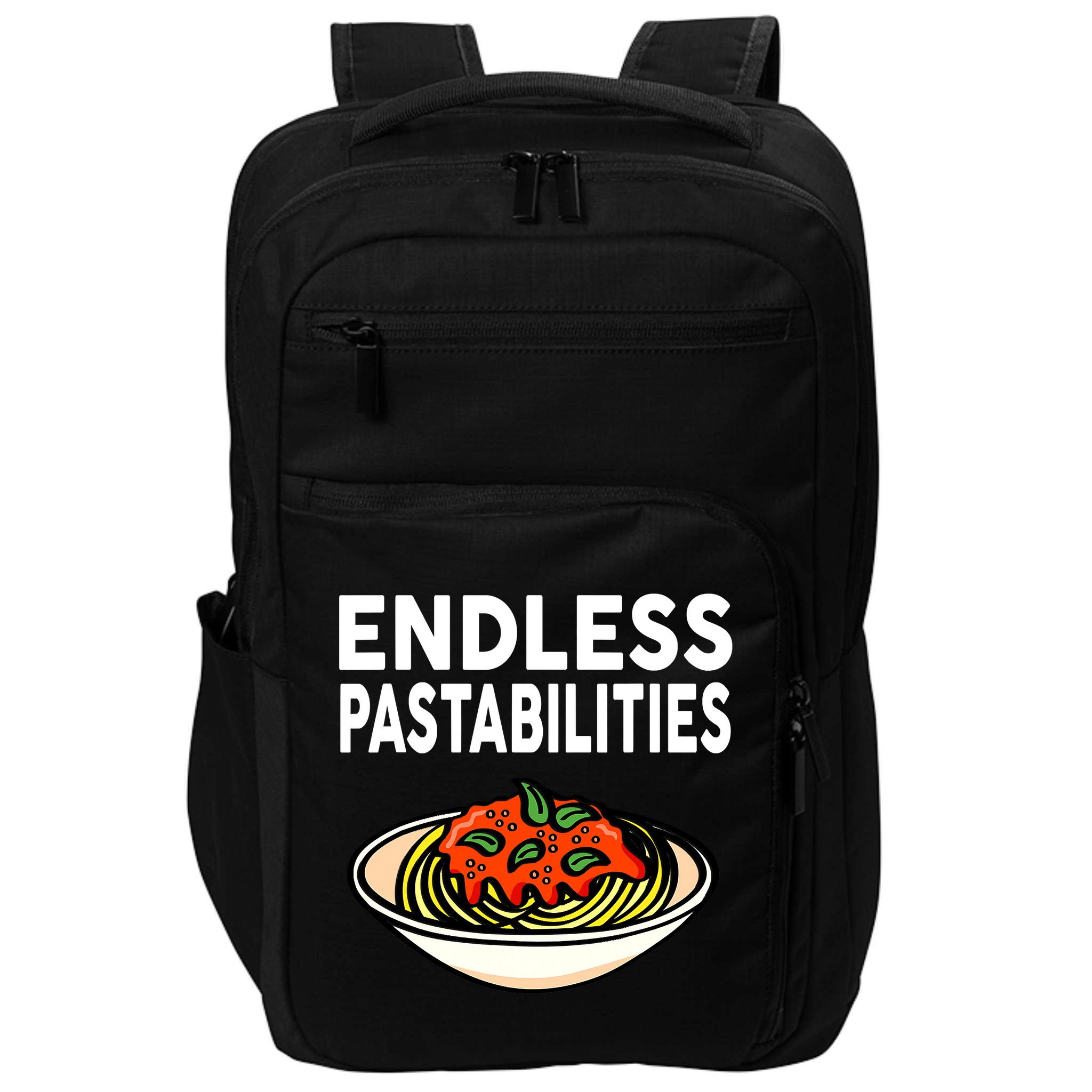 Endless Pastabilities Funny Pasta Spaghetti Impact Tech Backpack