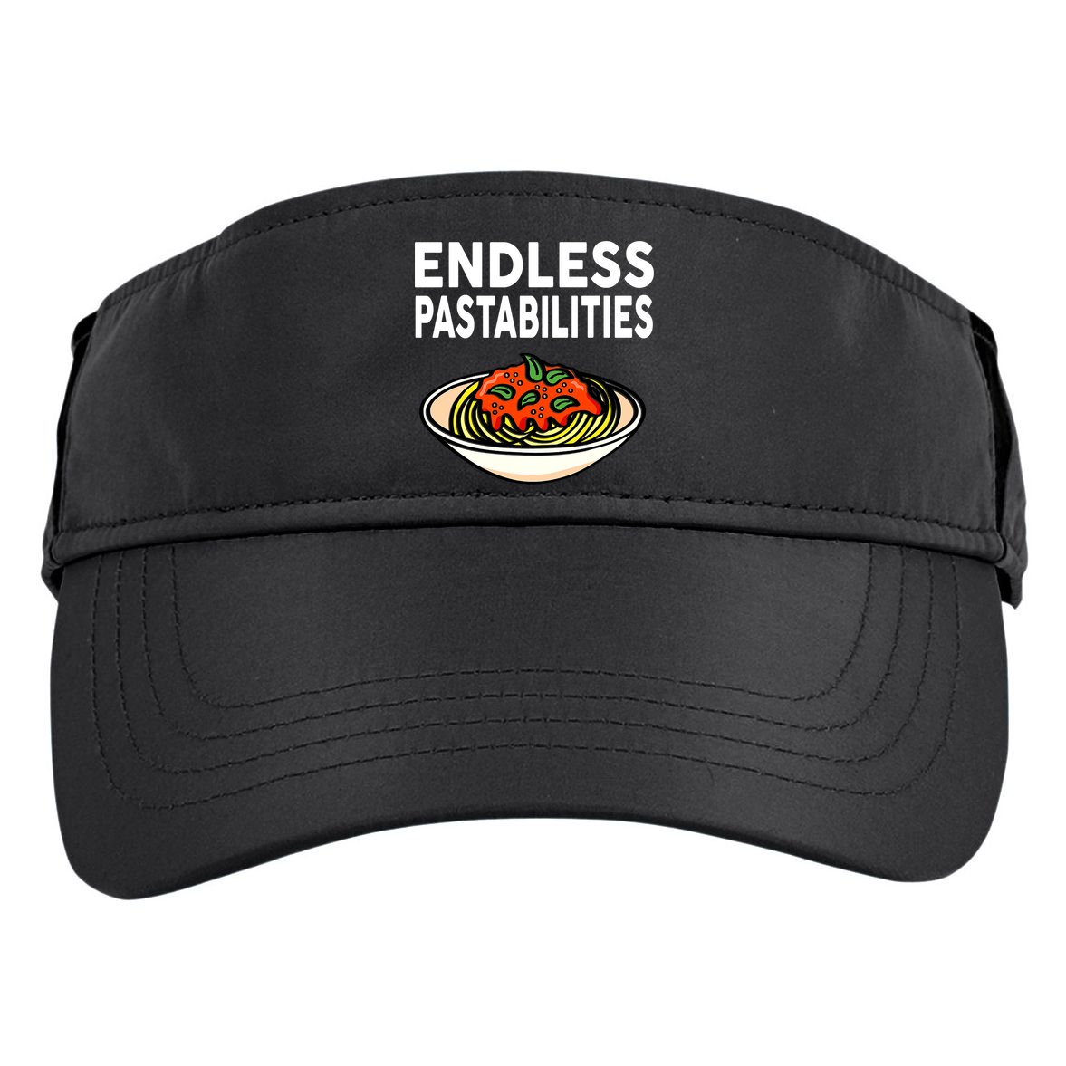Endless Pastabilities Funny Pasta Spaghetti Adult Drive Performance Visor