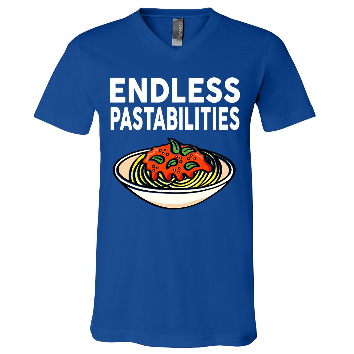 Endless Pastabilities Funny Pasta Spaghetti V-Neck T-Shirt