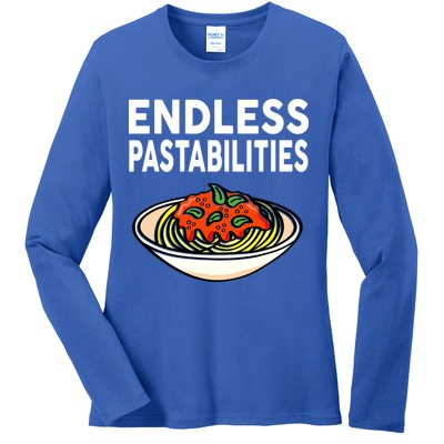 Endless Pastabilities Funny Pasta Spaghetti Ladies Long Sleeve Shirt