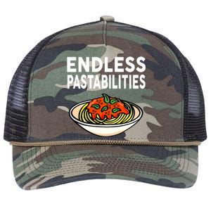 Endless Pastabilities Funny Pasta Spaghetti Retro Rope Trucker Hat Cap