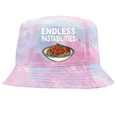 Endless Pastabilities Funny Pasta Spaghetti Tie-Dyed Bucket Hat