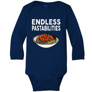 Endless Pastabilities Funny Pasta Spaghetti Baby Long Sleeve Bodysuit