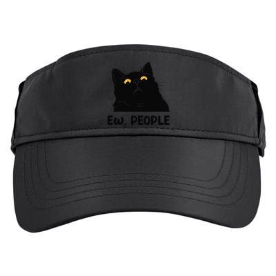 Ew People Funny Black Cat Lover For Women Fun Cat Saying Gift Adult Drive Performance Visor
