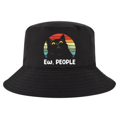 Ew People Funny Black Cat Lover For Women Fun Cat Saying Cool Comfort Performance Bucket Hat