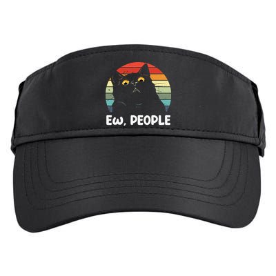 Ew People Funny Black Cat Lover For Women Fun Cat Saying Adult Drive Performance Visor