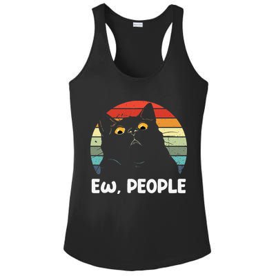 Ew People Funny Black Cat Lover For Women Fun Cat Saying Ladies PosiCharge Competitor Racerback Tank