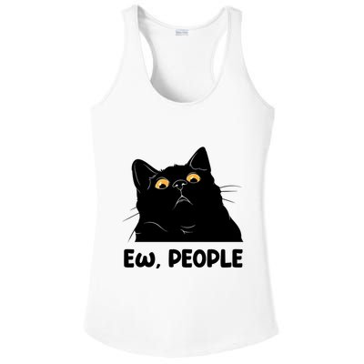 Ew People Funny Black Cat Lover Fun Cat Saying Ladies PosiCharge Competitor Racerback Tank