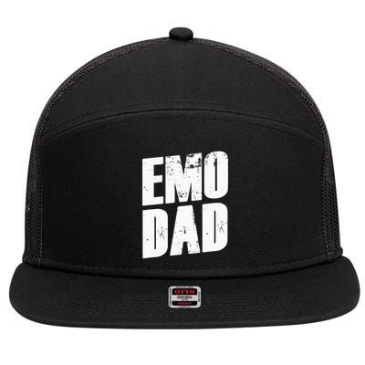 Emo Punk Funny 2000s 00s Emo Dad 7 Panel Mesh Trucker Snapback Hat