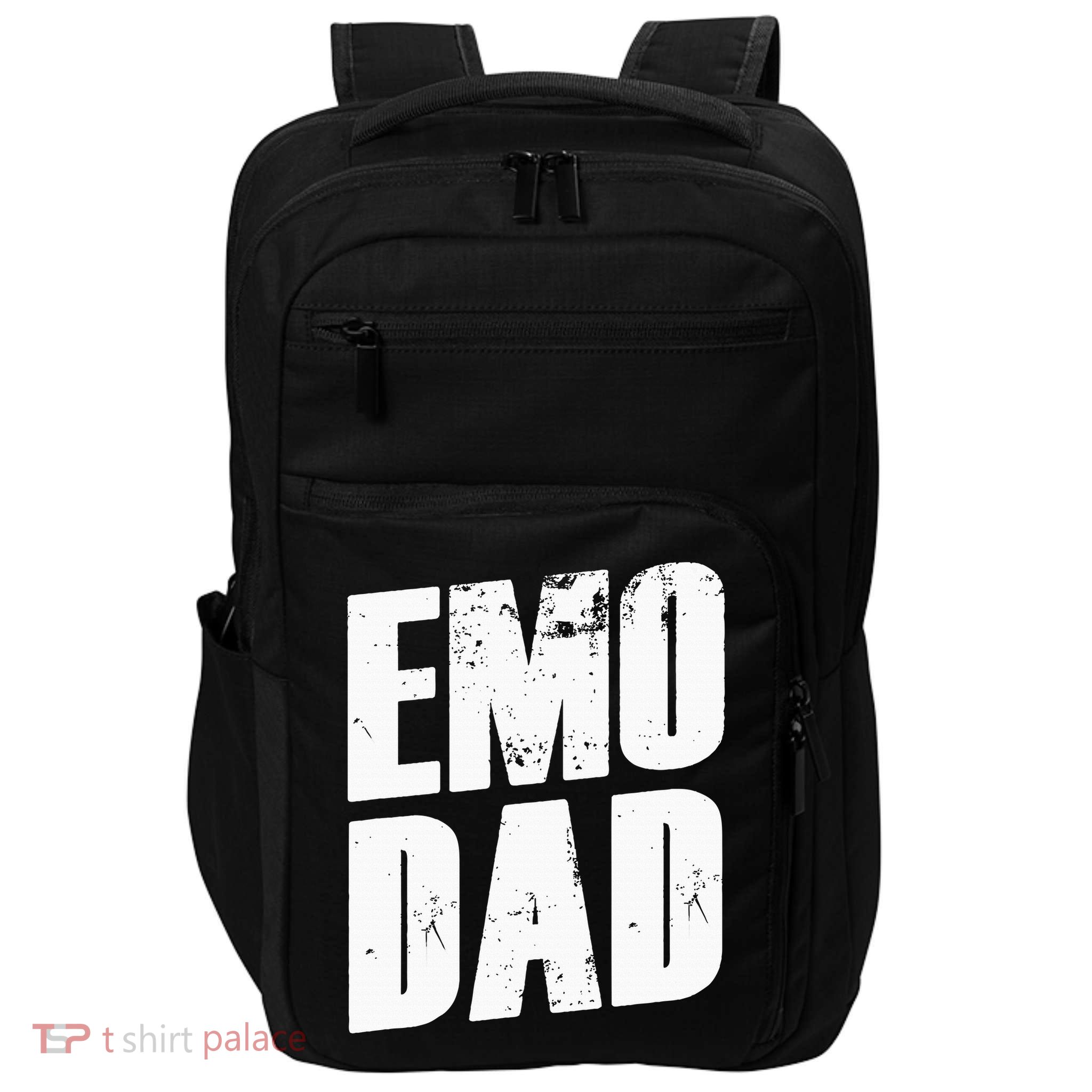 Emo Punk Funny 2000s 00s Emo Dad Impact Tech Backpack