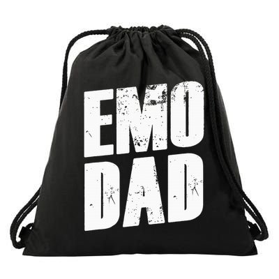 Emo Punk Funny 2000s 00s Emo Dad Drawstring Bag