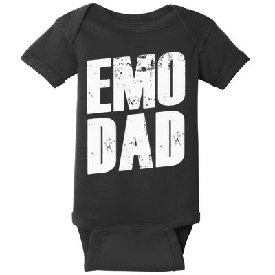 Emo Punk Funny 2000s 00s Emo Dad Baby Bodysuit