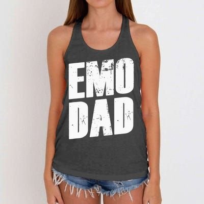 Emo Punk Funny 2000s 00s Emo Dad Women's Knotted Racerback Tank