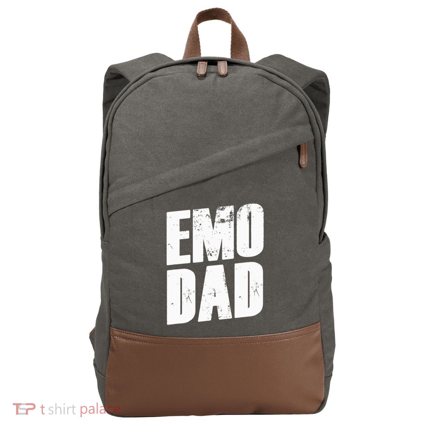 Emo Punk Funny 2000s 00s Emo Dad Cotton Canvas Backpack