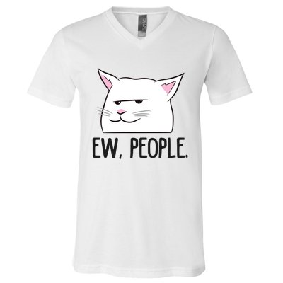 Ew People Funny Cat Owner Gift Love Cats Gift V-Neck T-Shirt