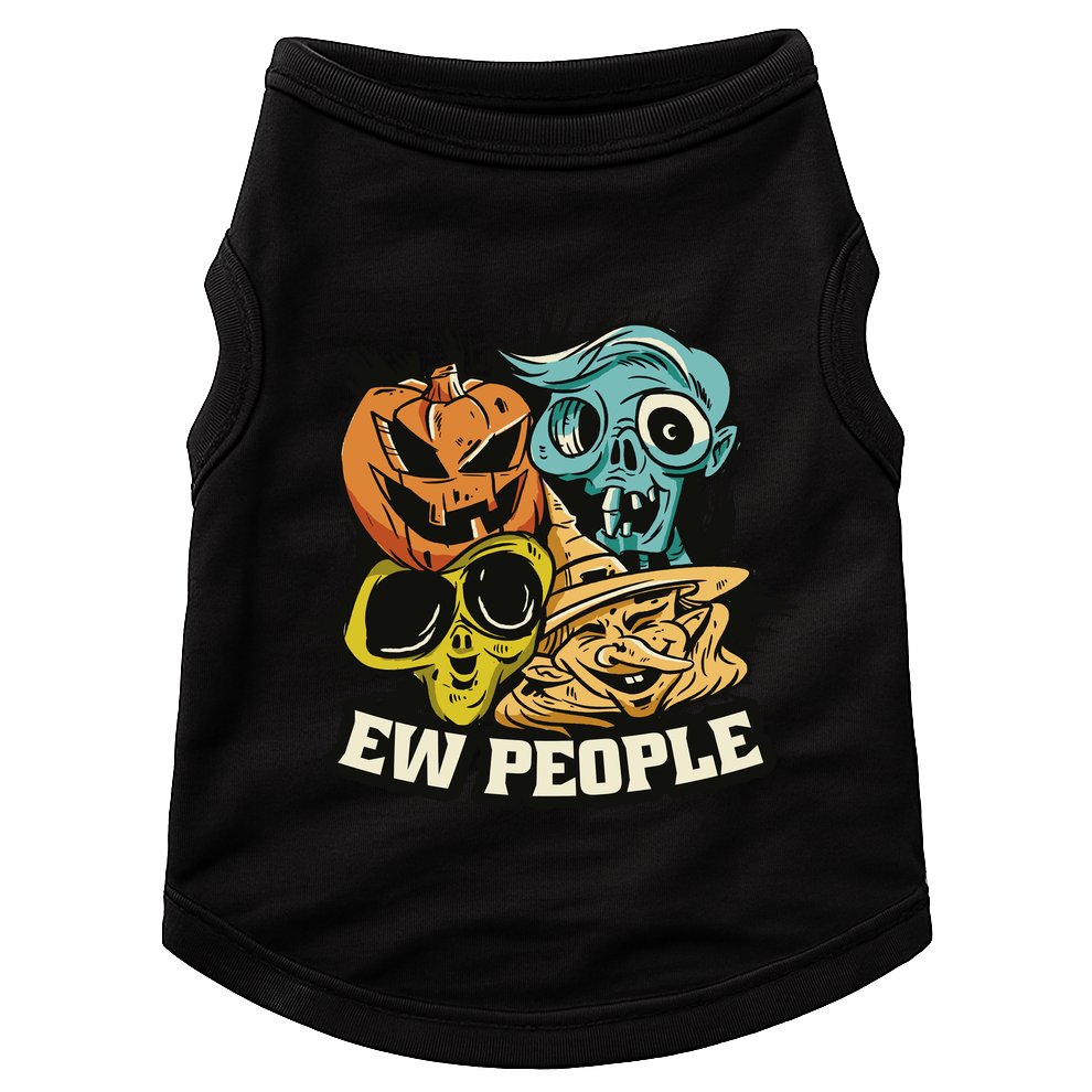 Ew People Funny Halloween Monsters Doggie Tank