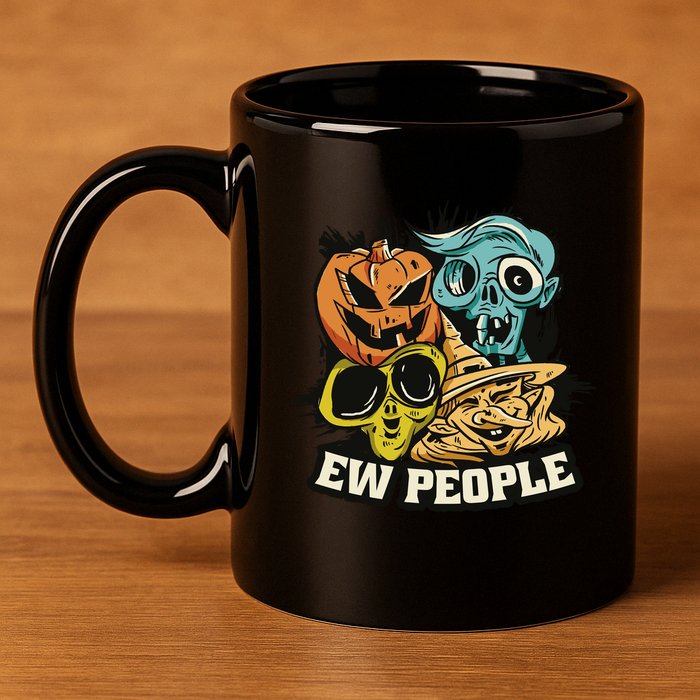 Ew People Funny Halloween Monsters 11oz C Handle Ceramic Mug