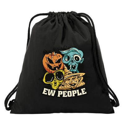 Ew People Funny Halloween Monsters Drawstring Bag