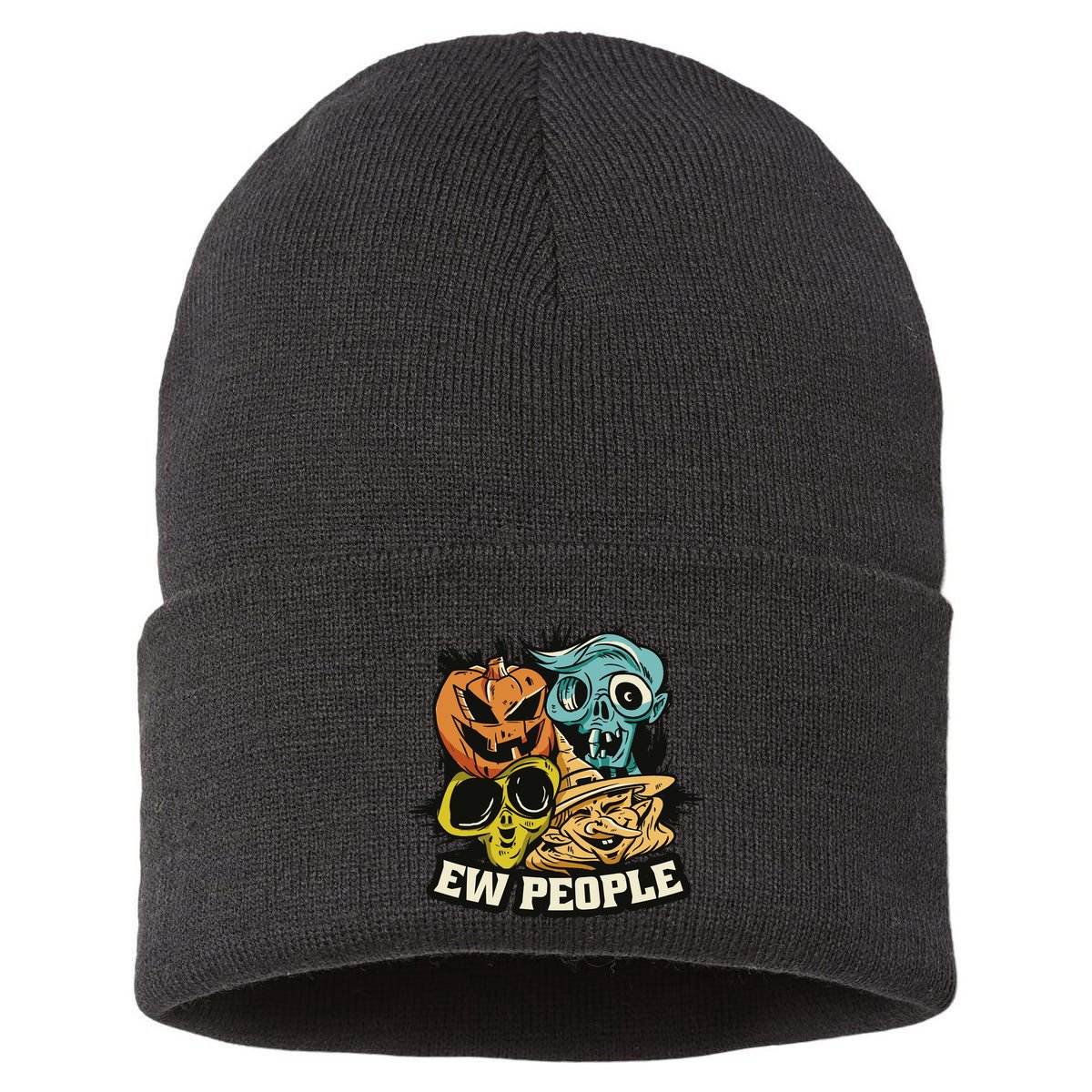 Ew People Funny Halloween Monsters Sustainable Knit Beanie