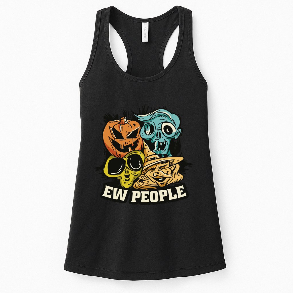 Ew People Funny Halloween Monsters Womens Tank Top
