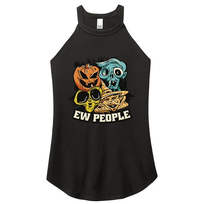 Ew People Funny Halloween Monsters Women's Perfect Tri Rocker Tank