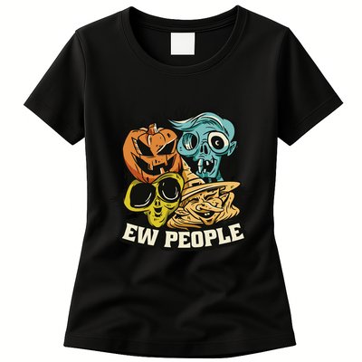 Ew People Funny Halloween Monsters Womens T-Shirt