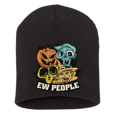 Ew People Funny Halloween Monsters Short Acrylic Beanie