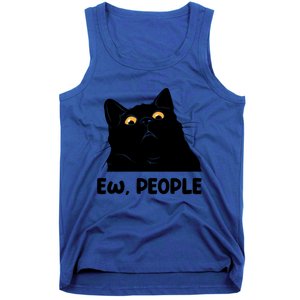 Ew People Funny Black Cat Lover Fun Cat Saying Great Gift Tank Top