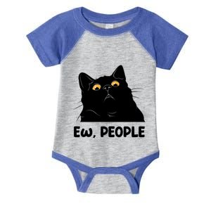 Ew People Funny Black Cat Lover Fun Cat Saying Great Gift Infant Baby Jersey Bodysuit