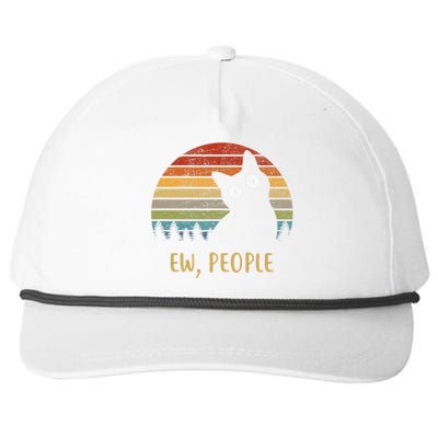 Ew, People Funny Black Cat Snapback Five-Panel Rope Hat