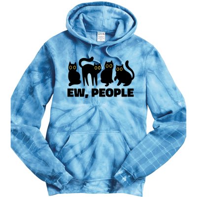 Ew People Funny Cat Lover Tie Dye Hoodie
