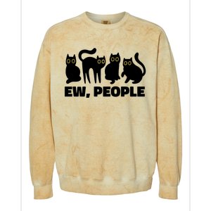 Ew People Funny Cat Lover Colorblast Crewneck Sweatshirt